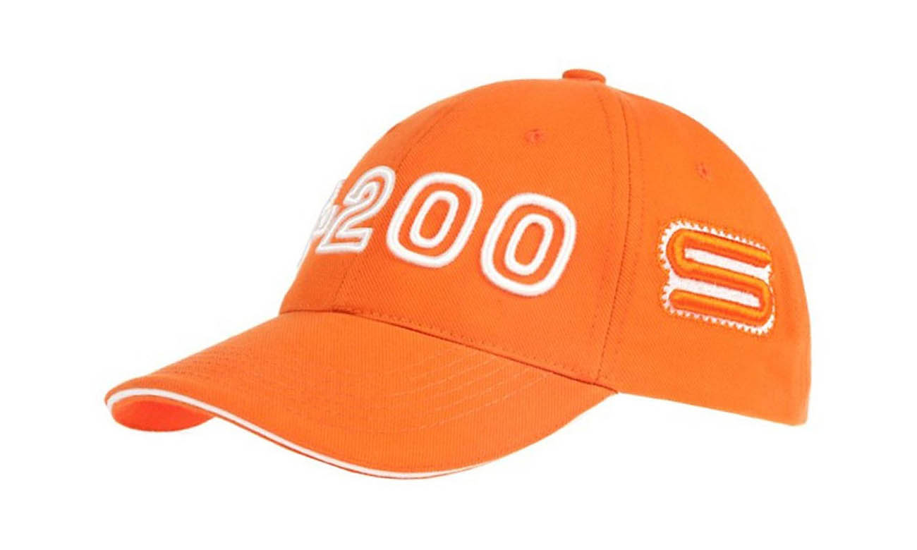 Casquettes de baseball T-200 Orange Vorne Rechts