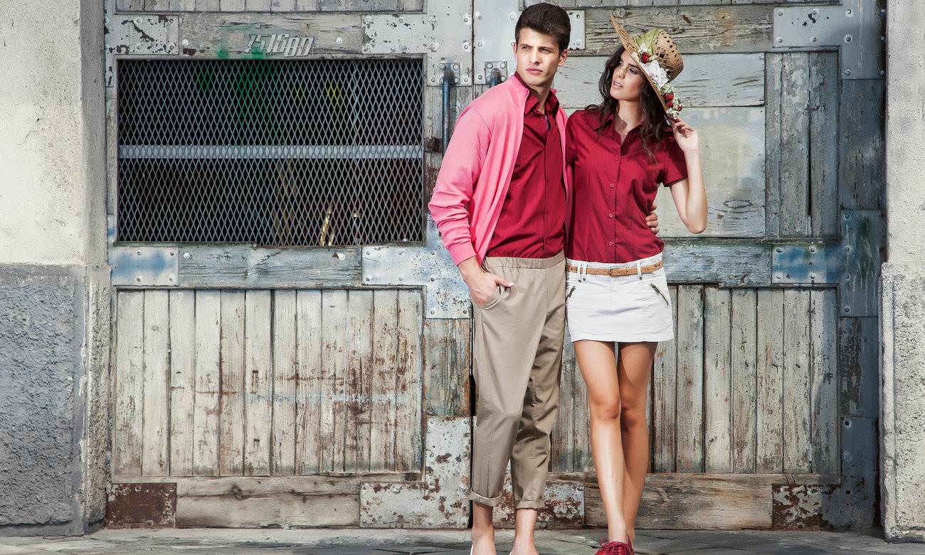Chemises homme et femme manches courtes ST-501 Bordeaux Fashion