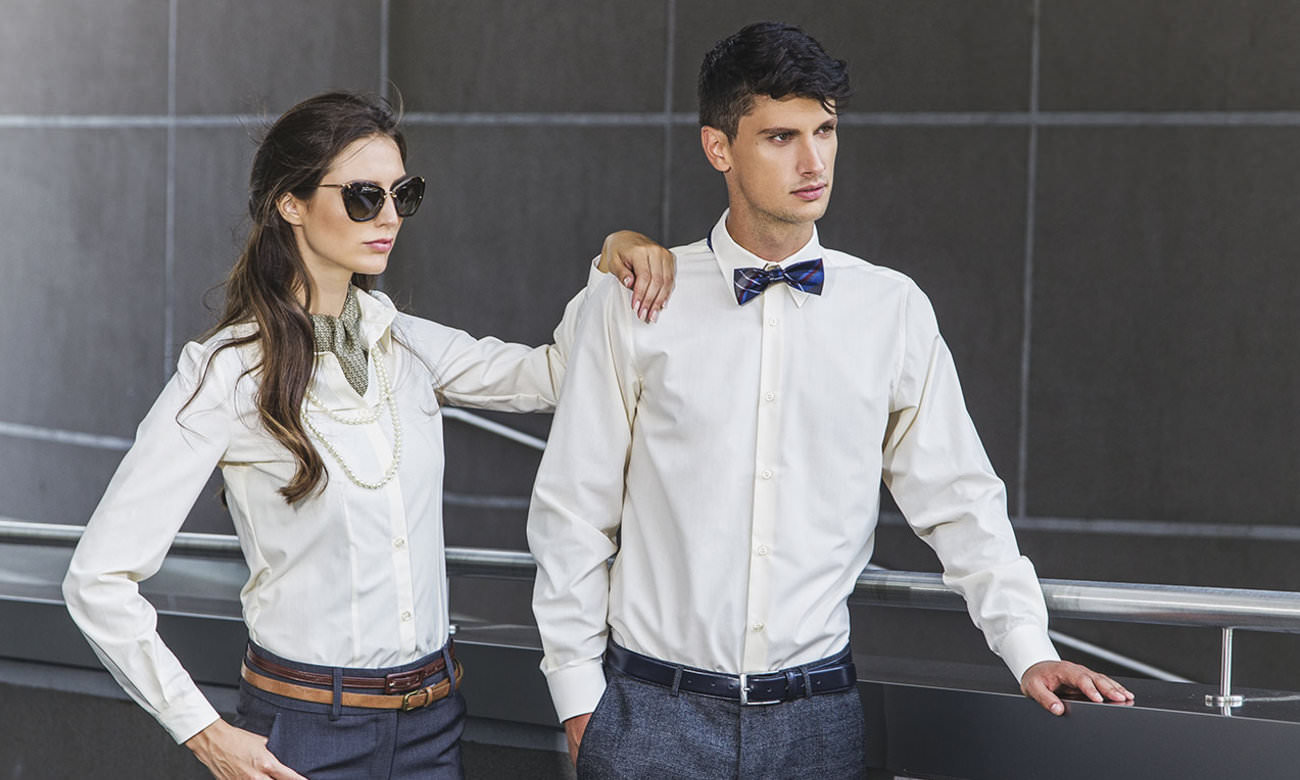Chemises homme et femme manches longues ST-500-LA Beige Fashion