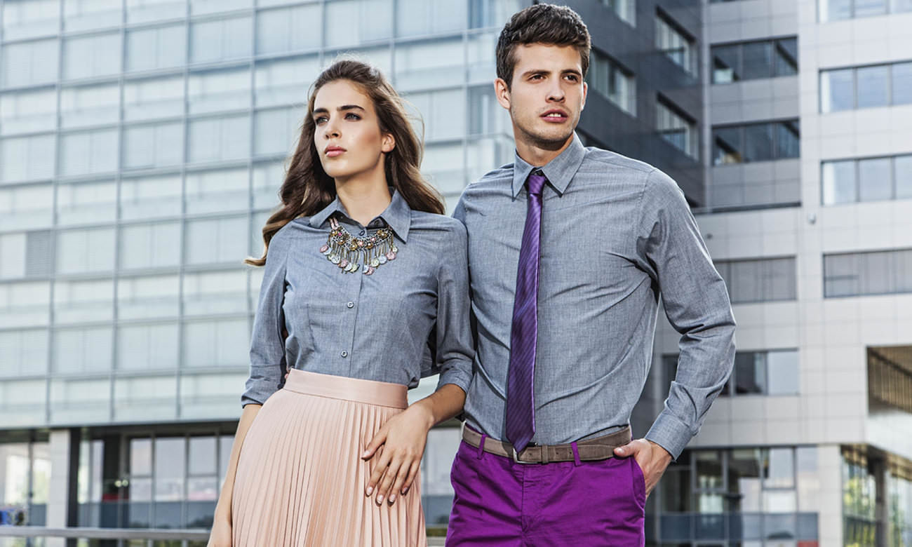 Chemises homme et femme manches longues ST-500-LA Dunkelgrau Fashion
