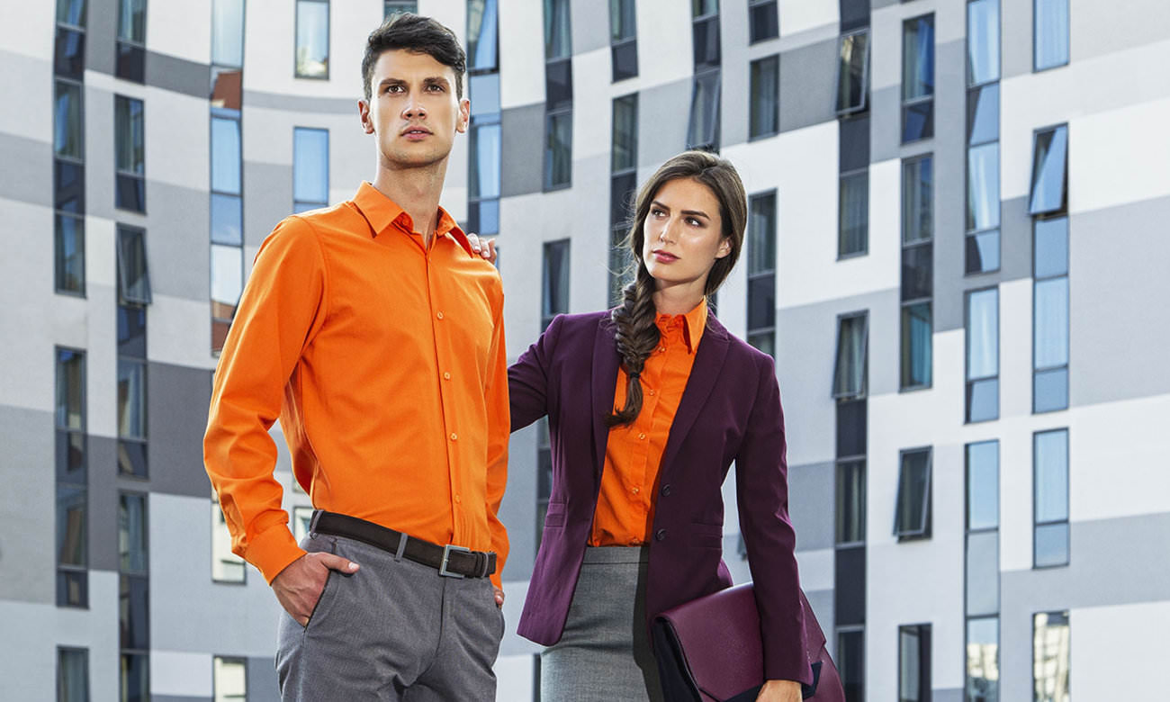 Chemises homme et femme manches longues ST-500-LA Orange Fashion