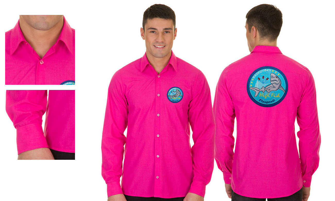 Chemises homme et femme manches longues ST-500-LA Pink Herren
