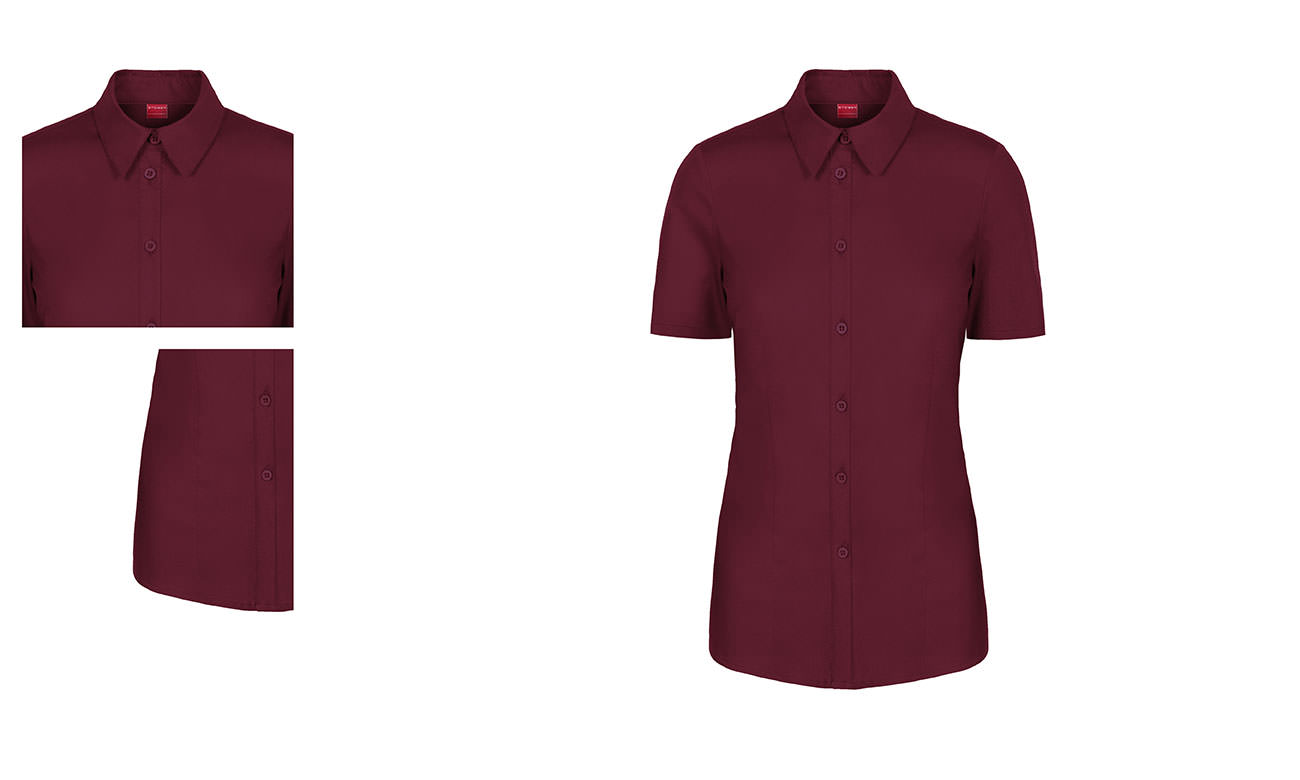 Chemises stretch manches courtes ST-521 Bordeaux Homme