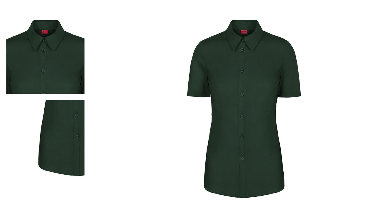 Chemises stretch manches courtes ST-521 Vert fonce Homme