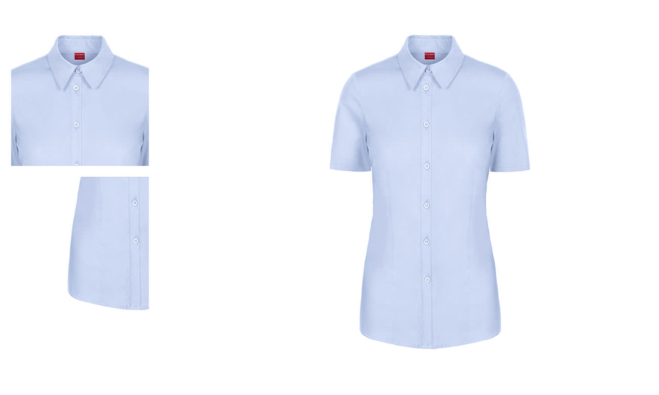 Chemises stretch manches courtes ST-521 Bleu clair Homme