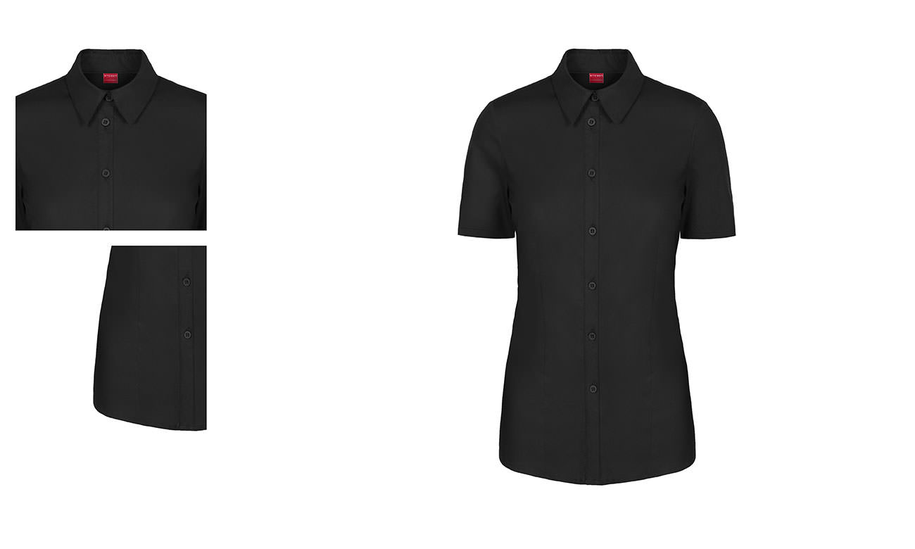 Chemises stretch manches courtes ST-521 Noir Homme
