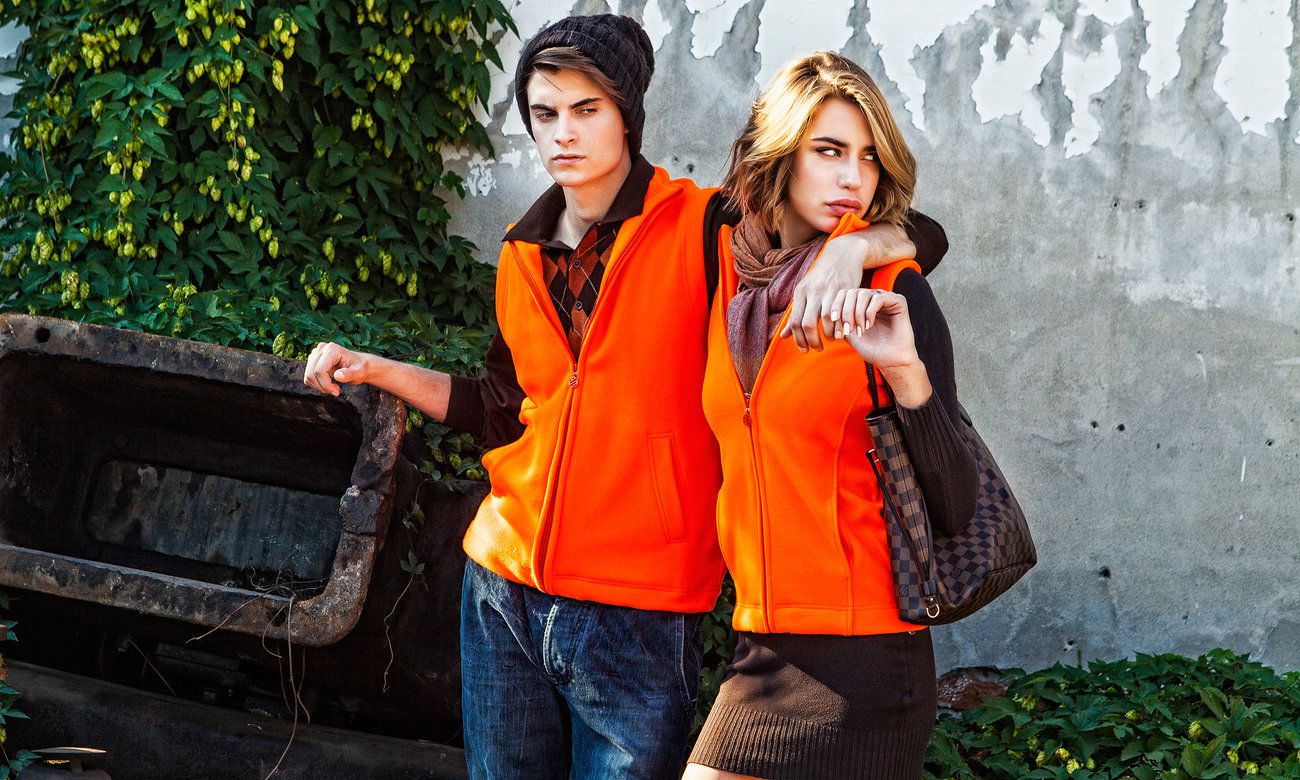 Gilets polaires  ST-405 Neon Orange Fashion