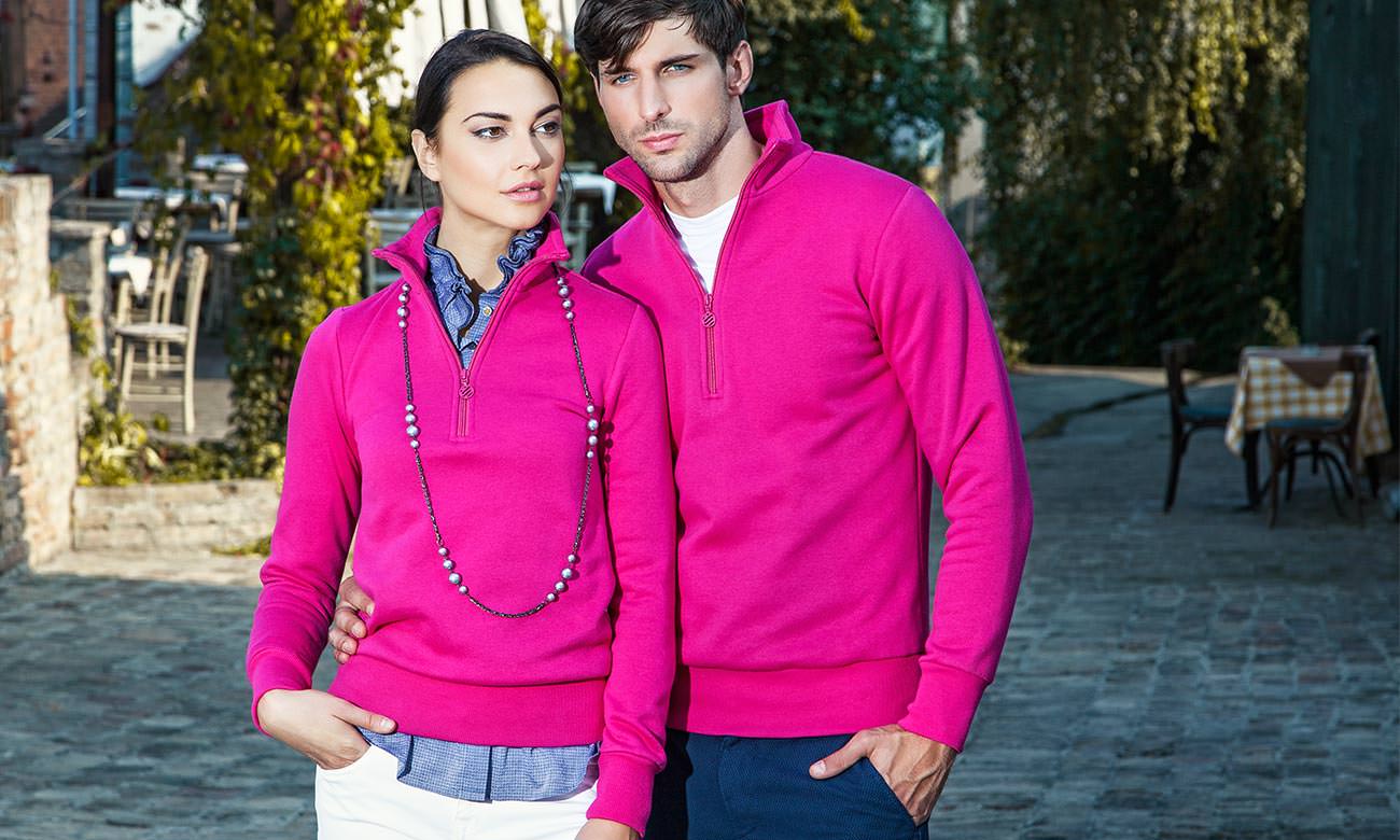 Sweats col zippé ST-350 Pink Fashion