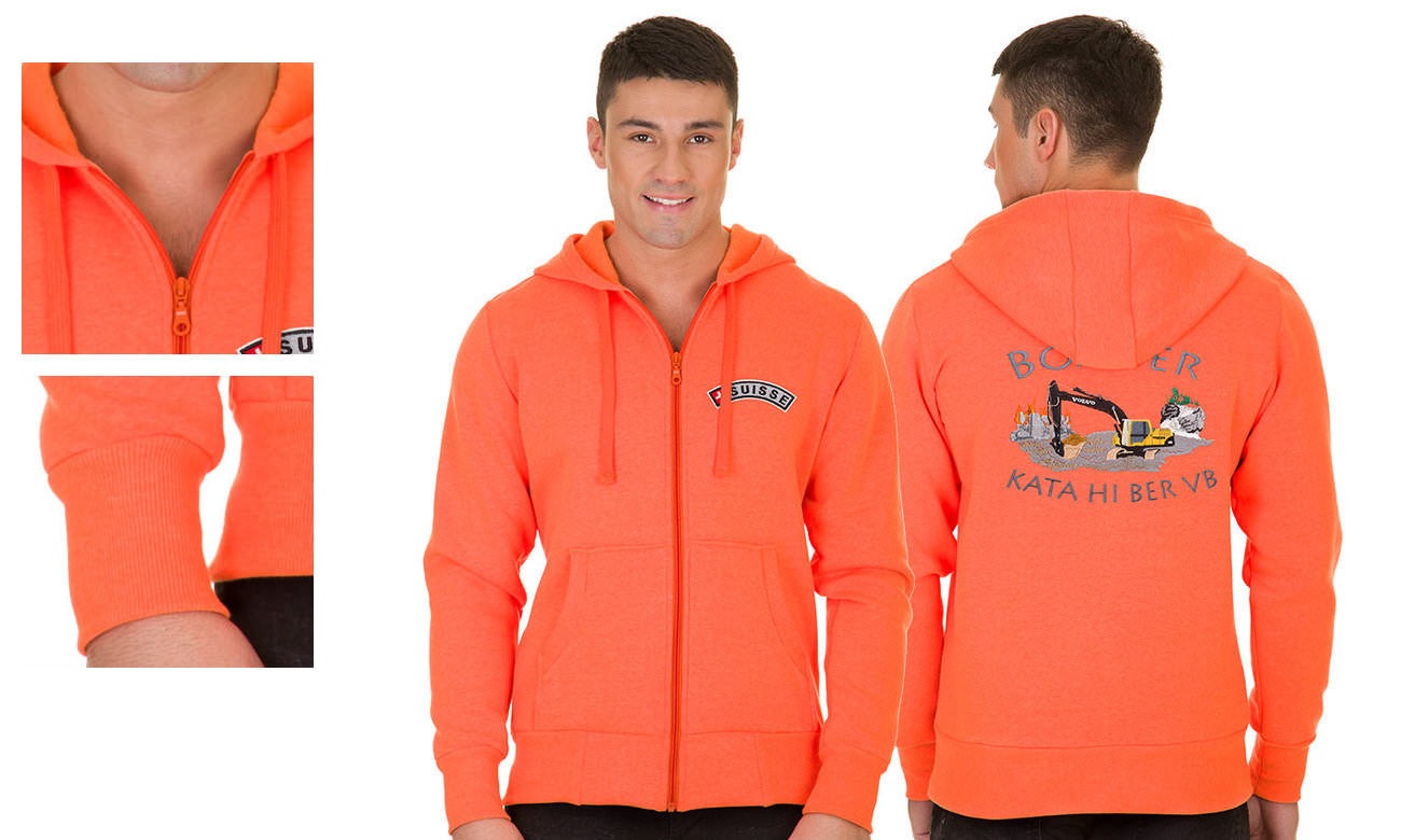 Sweats zippés à capuche standard ST-320 Neon Orange Herren