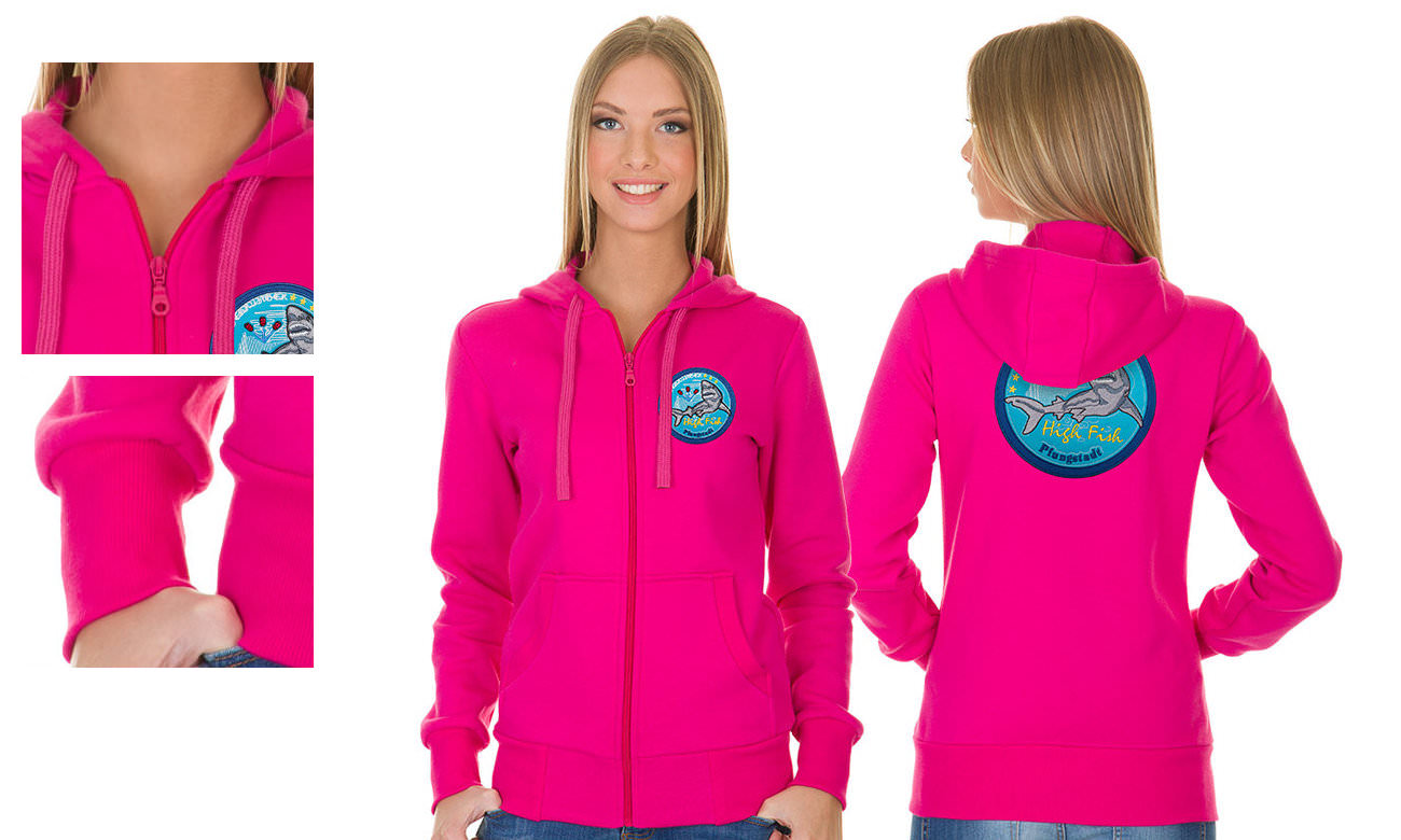 Sweats zippés à capuche standard ST-320 Pink Damen