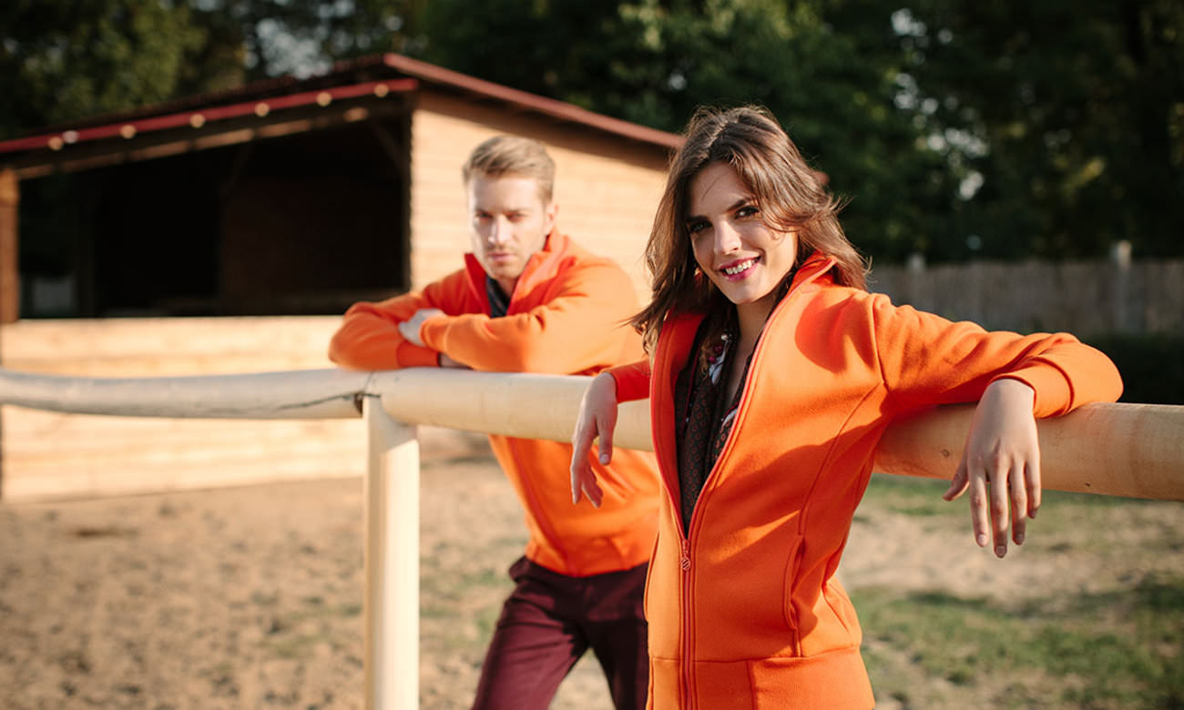 Sweats zippés standard Orange Fashion