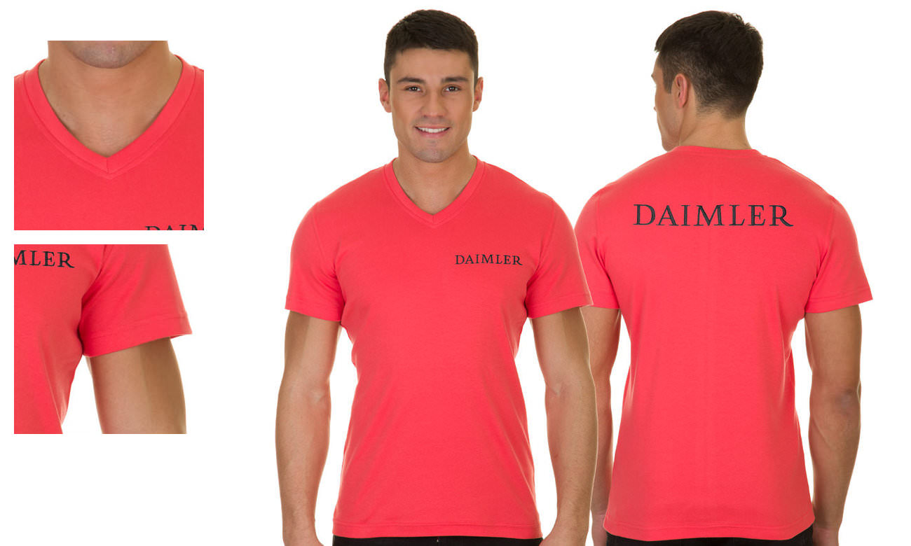T-shirts col v manches courtes ST-105 Sunset Rot Herren