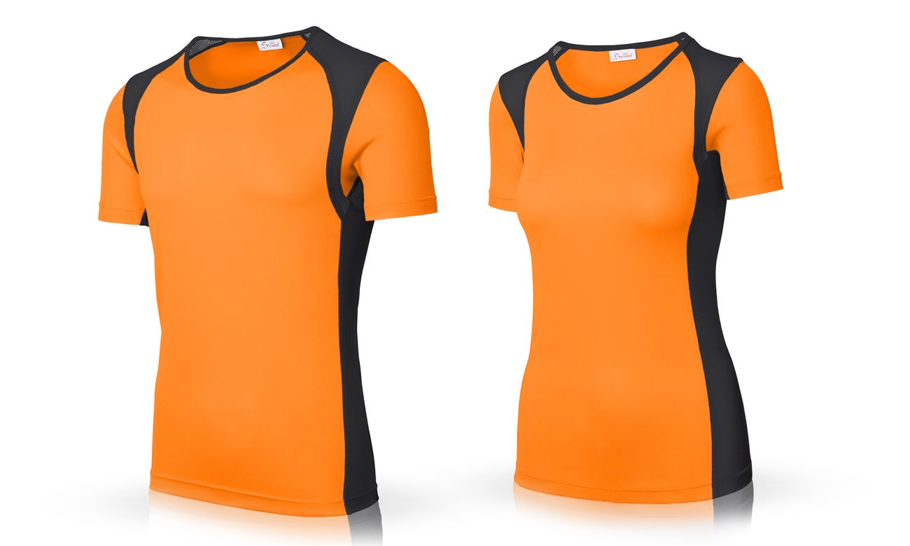 T-shirts de sport ST-140 Orange-Schwarz