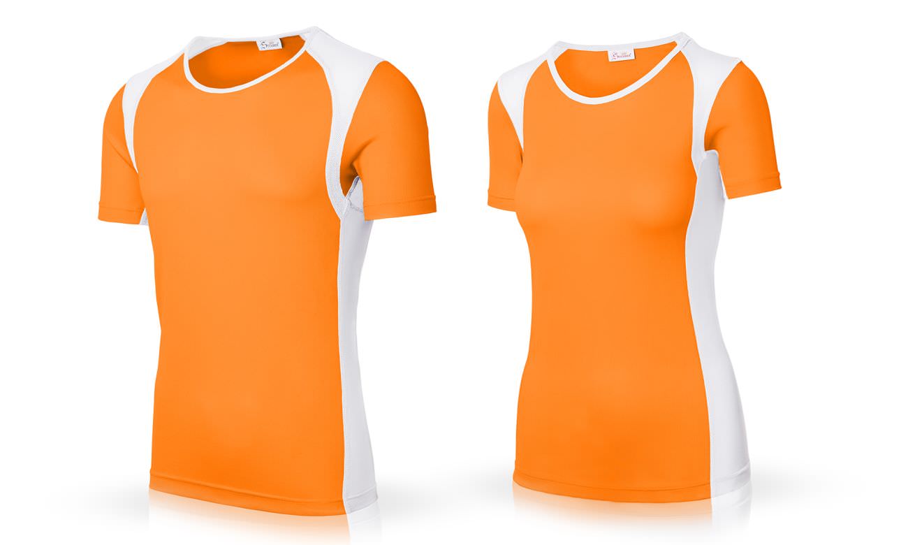 T-shirts de sport ST-140 Orange-Weiss