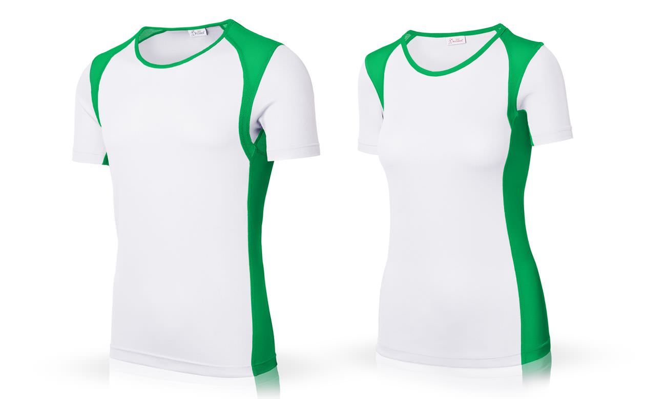 T-shirts de sport ST-140 Weiss-Kellygrün