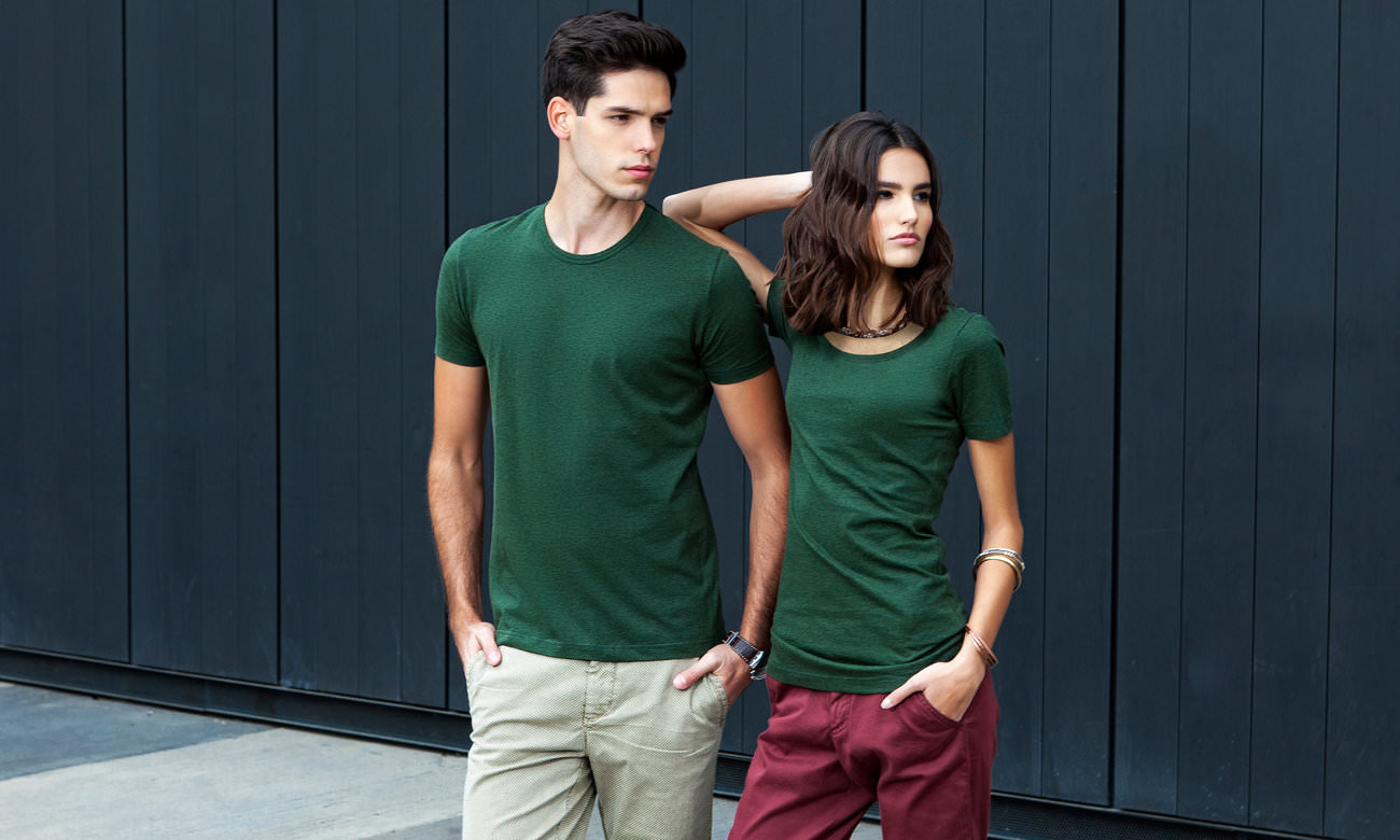 T-shirts ST-102 Olivgrün Fashion