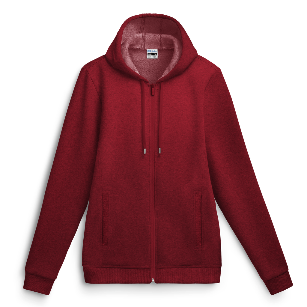 Sweat zippé à capuche chiné # ST-325