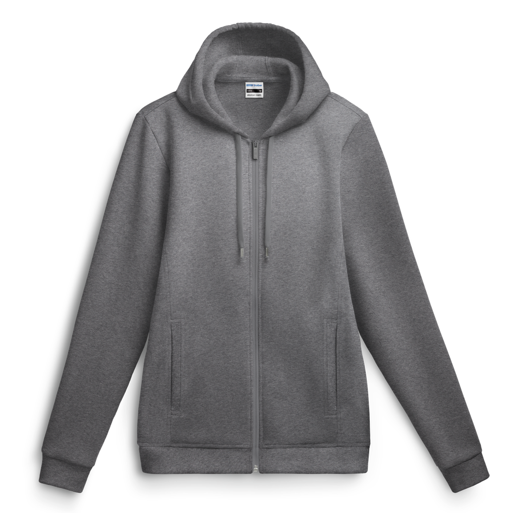 Sweat zippé à capuche chiné # ST-365