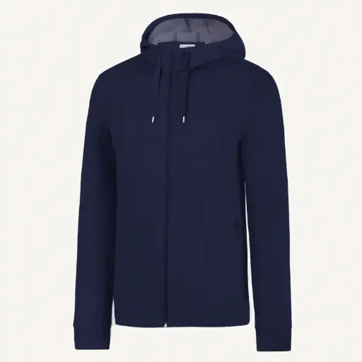 Sweat zippé à capuche chiné # ST-325