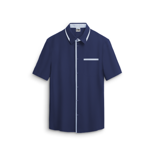 Chemise bicolore stretch MC # ST-526
