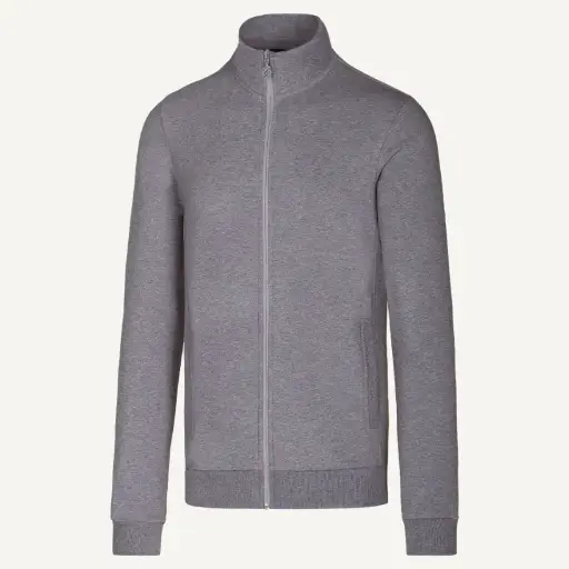 Sweat zippé chiné # ST-366